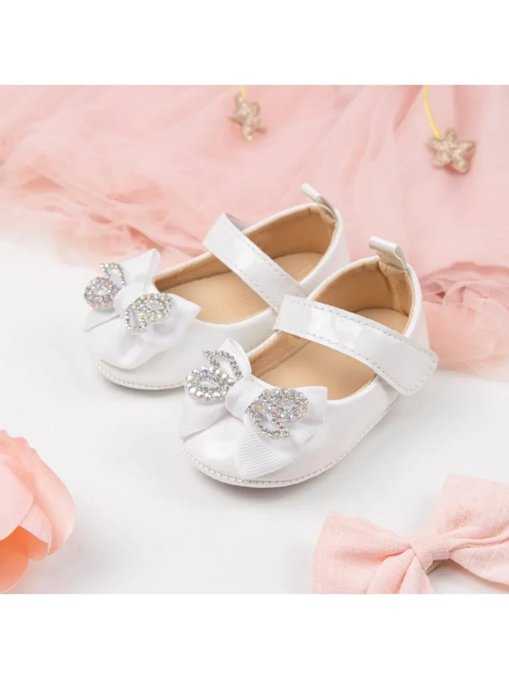 Cute Baby Girls' Mary Jane Flats - Infant Princess Dress Shoes for Special